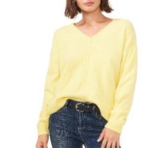 Vince Camuto by Nordstroms Size Large v-neck sweater in Yellow Pear.